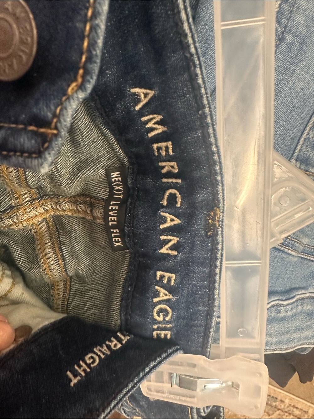 American Eagle Outfitters Dark Blue Straight Jeans - Picture 3 of 4